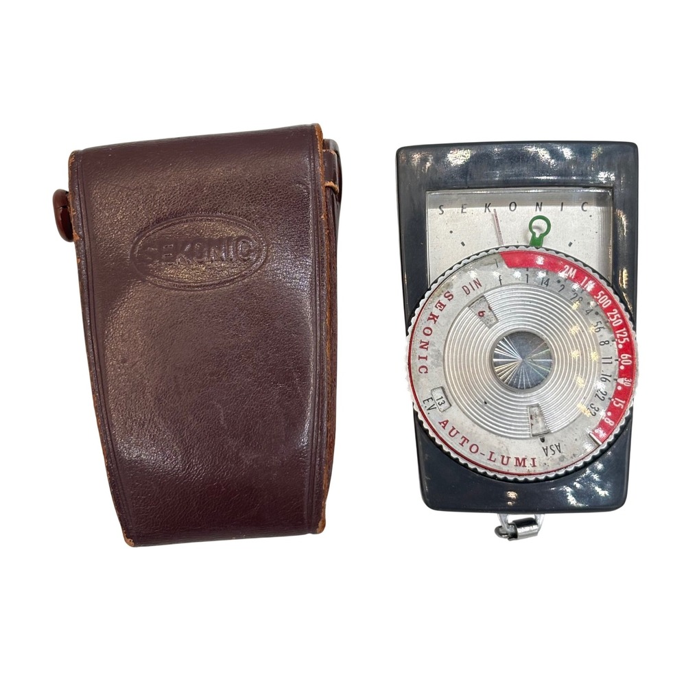 Sekonic Auto-Lumi Model 86 Vintage Handheld Light Meter with Leather Case Japan